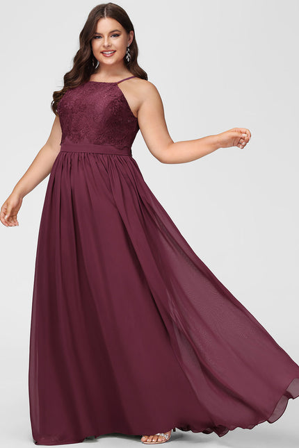 Robe Chic Mousseline Bordeaux - gallery 7