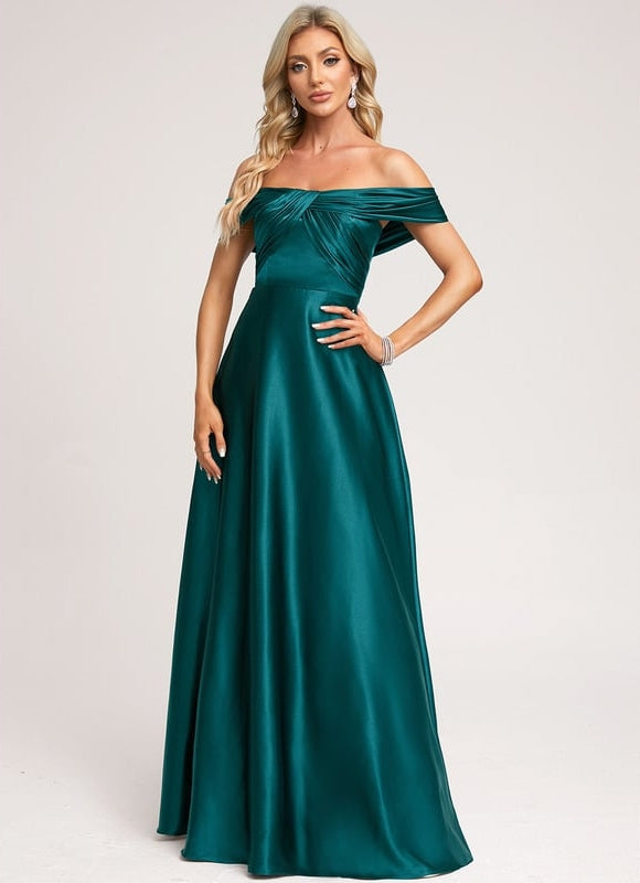Robe Chic Satin Rouille - gallery 1