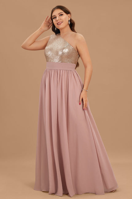 Robe Chic Éclat Rosé Asymétrique - gallery 9