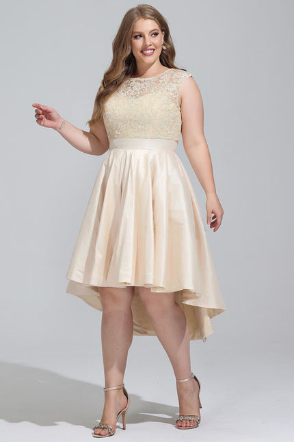 Robe Chic Collet Asymétrique Taffeta - gallery 9