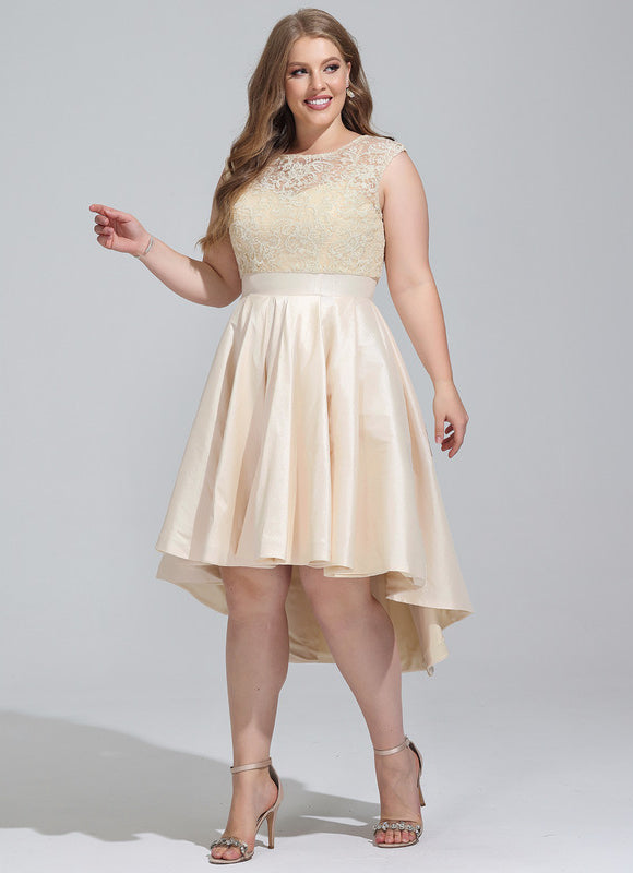 Robe Chic Collet Asymétrique Taffeta - gallery 9