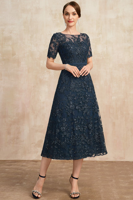 Robe Chic Élégance Marine Étoilée