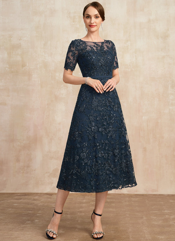 Robe Chic Élégance Marine Étoilée