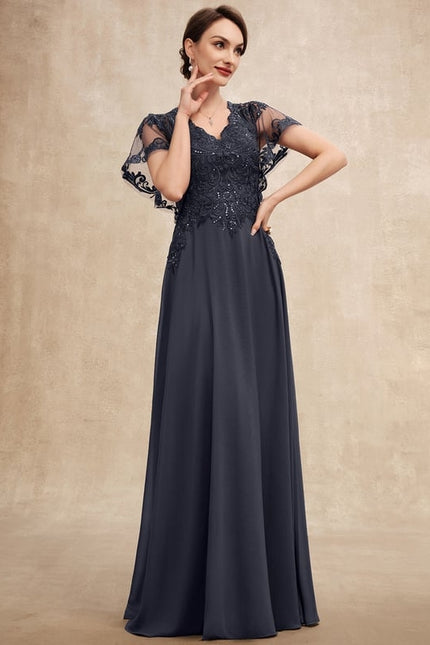Robe Chic Longue Bleu Cobalt - gallery 1
