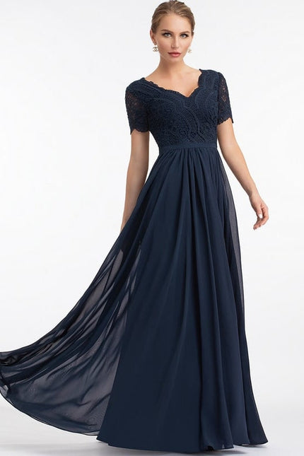 Robe Chic Longue Marine Élégante - gallery 2