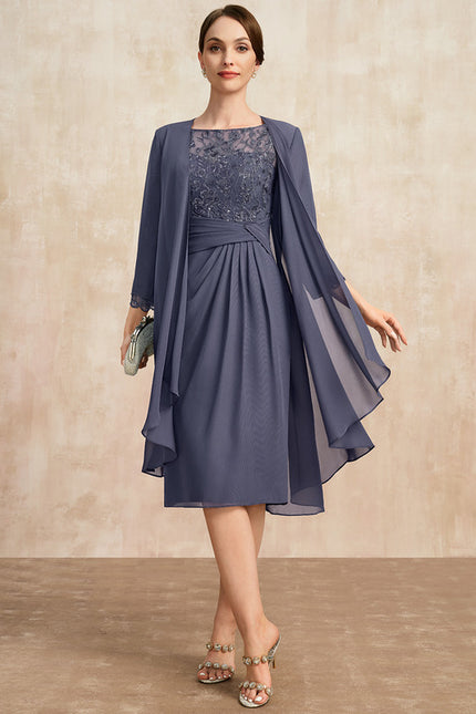 Robe Chic Violet Illusion Dentelle Courte - gallery 7