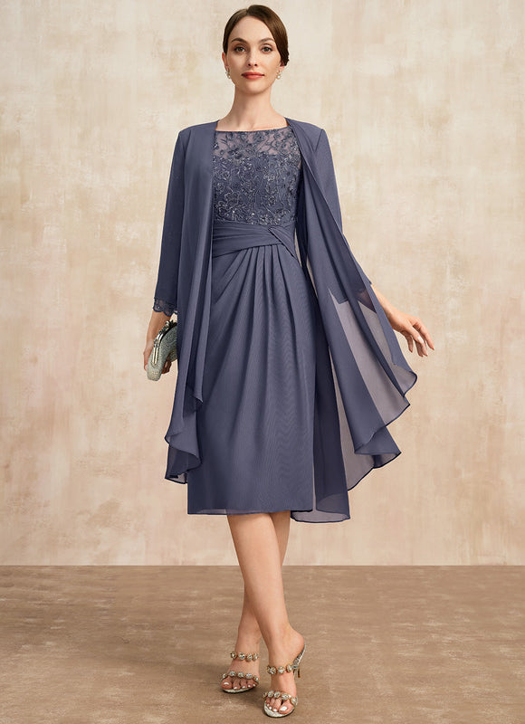 Robe Chic Violet Illusion Dentelle Courte - gallery 7