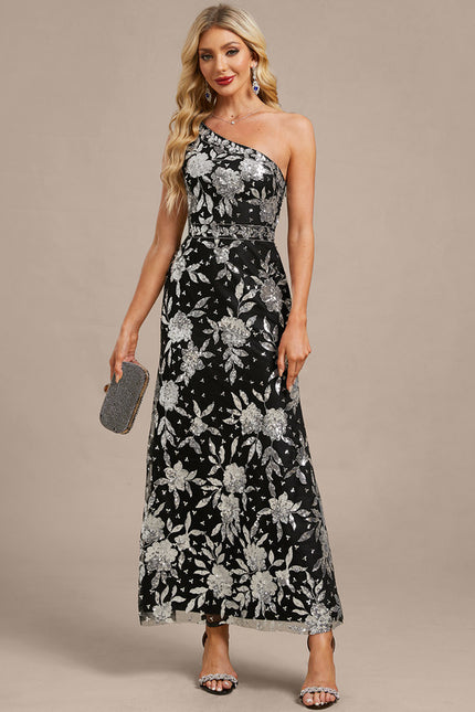 Robe Chic Asymétrique Noire - gallery 2
