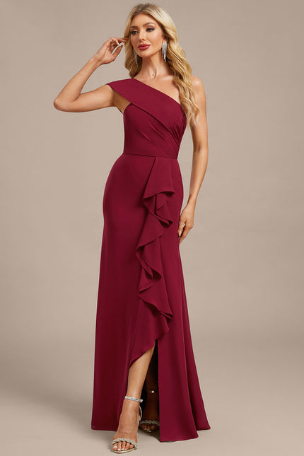 Robe Chic Asymétrique Bordeaux - gallery 3