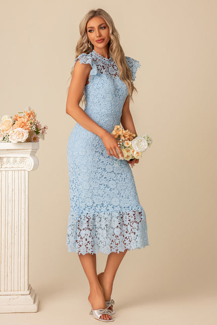 Robe Chic Dentelle Bleu - gallery 6