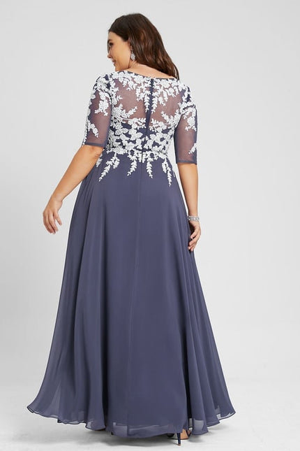 Robe Chic Longue Marine Élégante - gallery 5