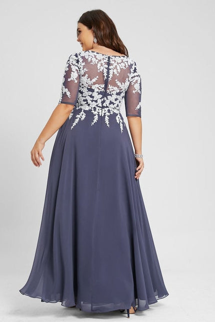 Robe Chic Longue Marine Élégante - gallery 5