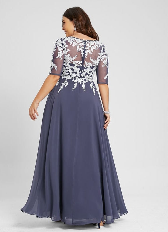 Robe Chic Longue Marine Élégante - gallery 5