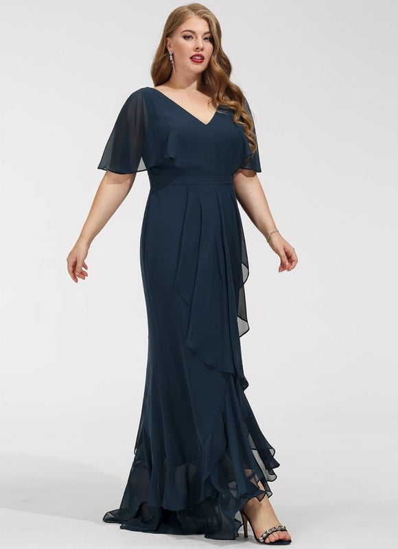 Robe Chic Mousseline Asymétrique - gallery 7