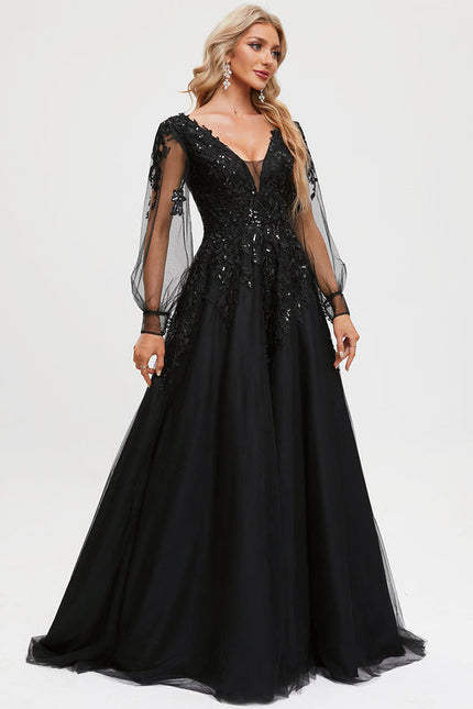 Robe Chic Noir Éblouissant - gallery 6