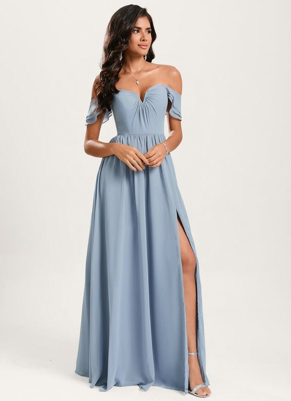 Robe Chic Violet Élégant - gallery 1