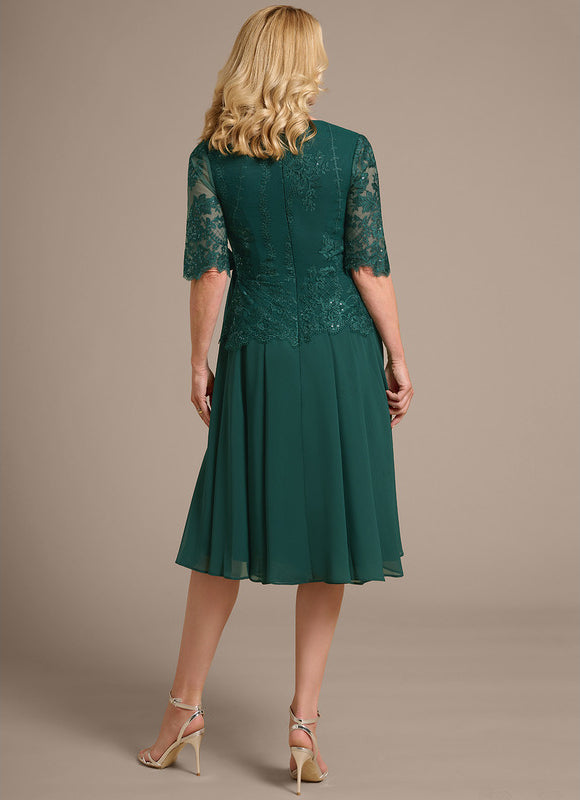 Robe Chic Viscose Émeraude - gallery 6