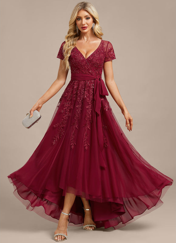 Robe Chic Vaporeuse Bordeaux - gallery 2