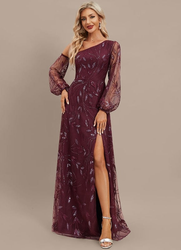 Robe Chic Étoilée Bordeaux - gallery 2