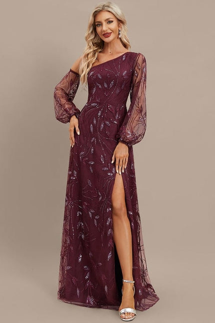 Robe Chic Étoilée Bordeaux - gallery 2