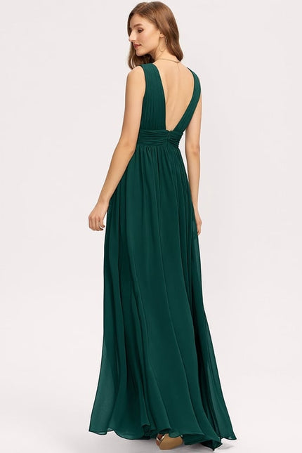 Robe Chic Longue Verte Fluide - gallery 7