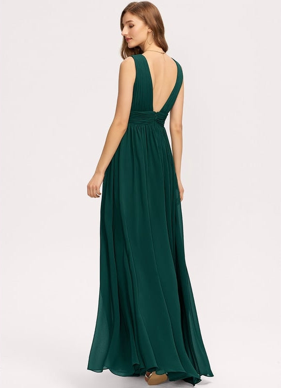 Robe Chic Longue Verte Fluide - gallery 7