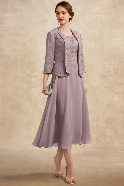 Robe Chic Flottante Mauve - gallery 5