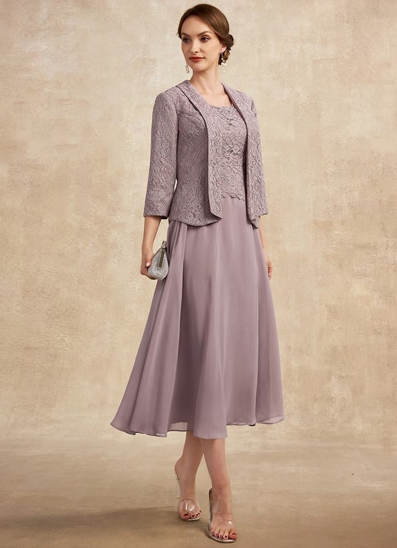 Robe Chic Flottante Mauve - gallery 5