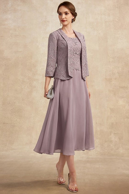 Robe Chic Flottante Mauve - gallery 5