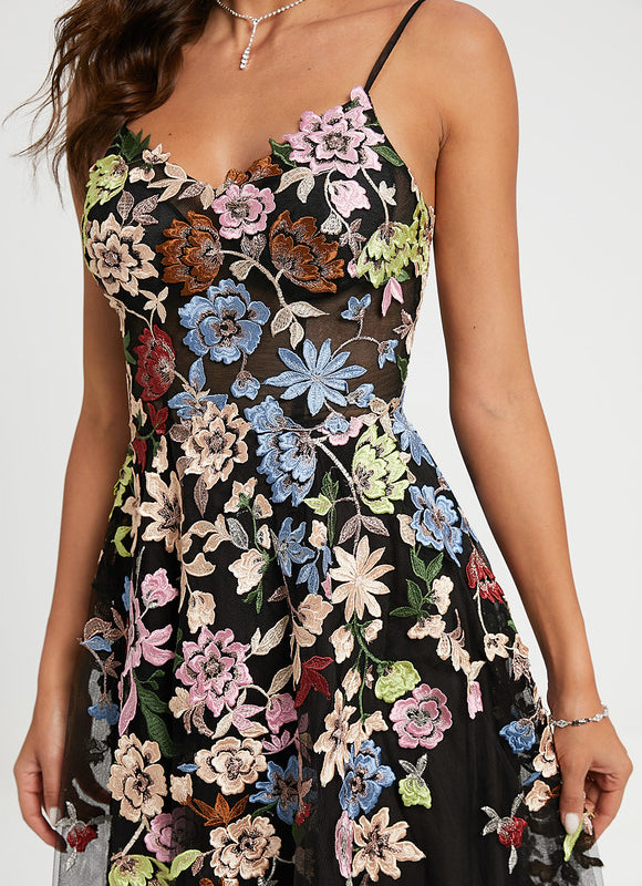 Robe Chic Fleurir Sombre - gallery 3
