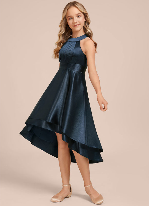 Robe Chic Émeraude Satinée