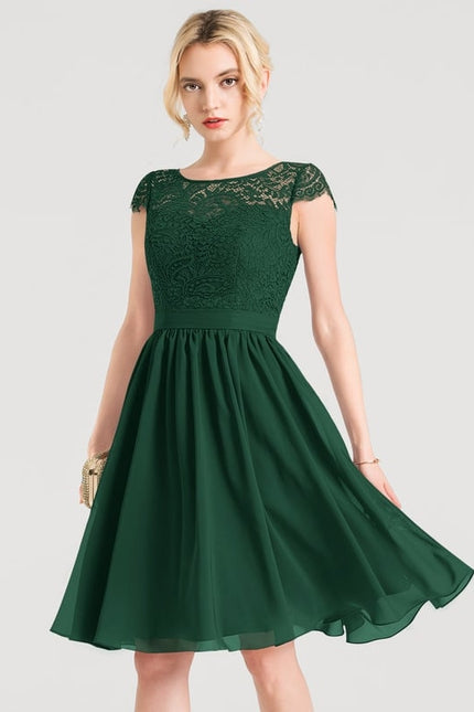 Robe Chic Dentelle Prune - gallery 5