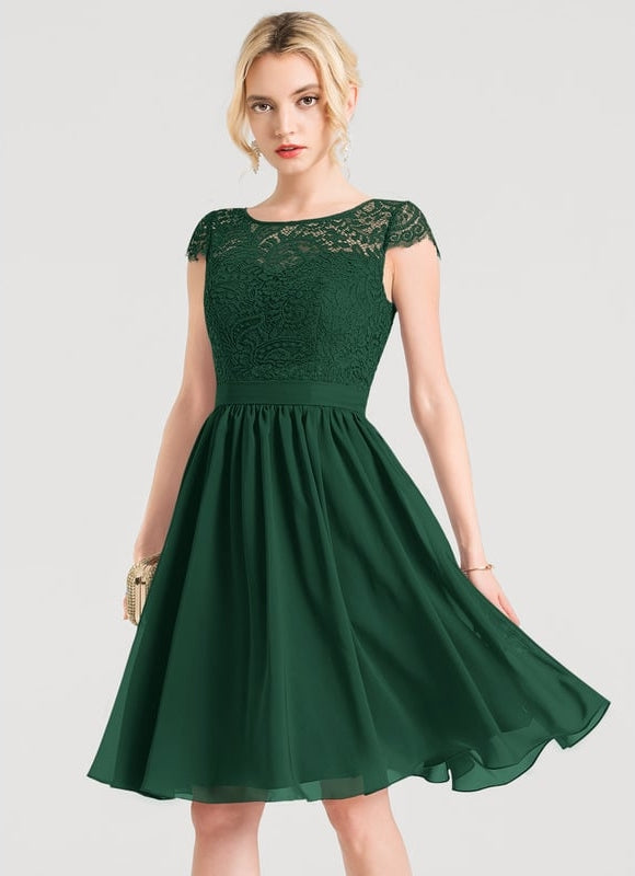 Robe Chic Dentelle Prune - gallery 5