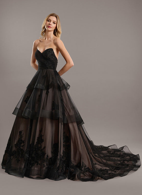 Robe Chic Couture Tulle Noir - gallery 4