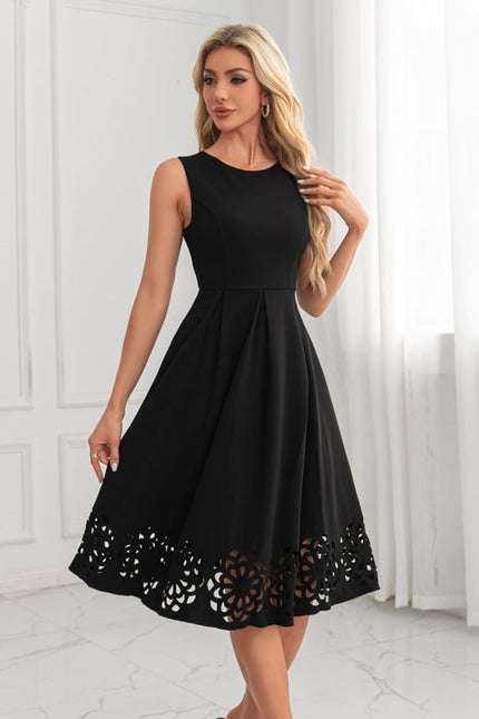 Robe Chic Noire Ajourée - gallery 3