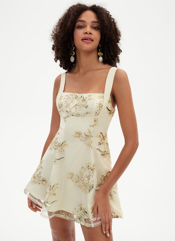 Robe Chic Fleurie Pailletée