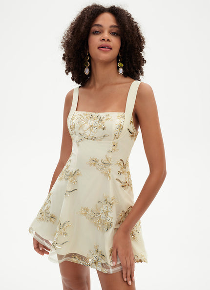 Robe Chic Fleurie Pailletée