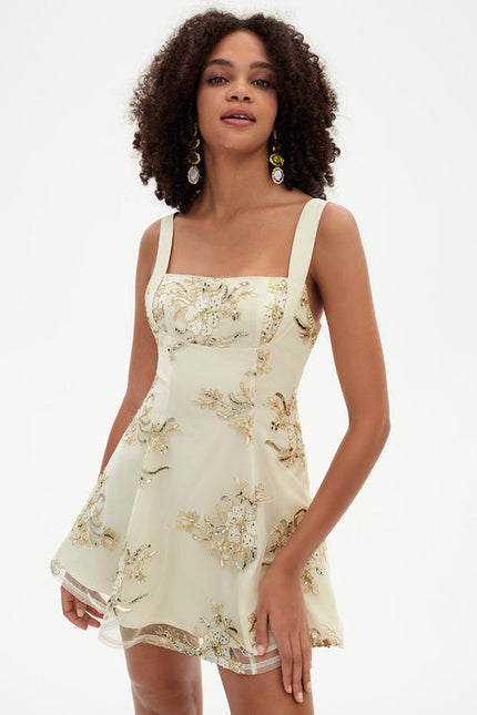 Robe Chic Fleurie Pailletée