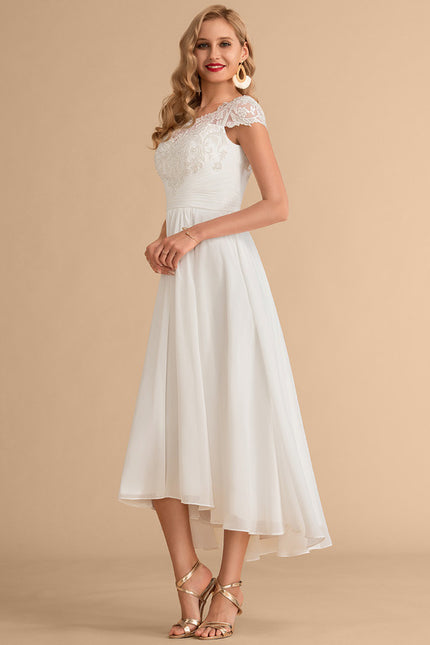 Robe En Lin Blanc Chic - gallery 4