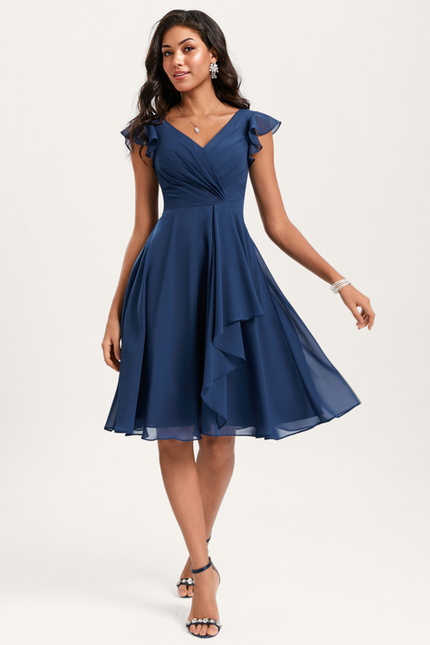Robe Chic Bleu Élégance Flottante