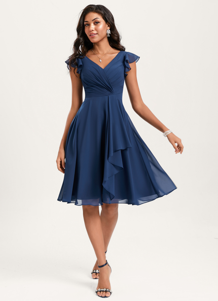 Robe Chic Bleu Élégance Flottante