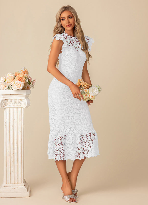 Robe Chic Dentelle Bleu - gallery 7