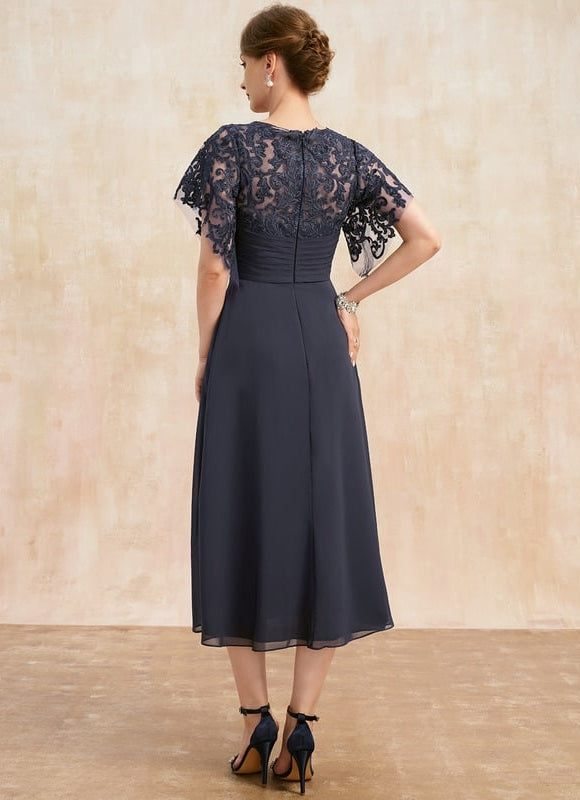 Robe Chic Mousseline Dentelle - gallery 4