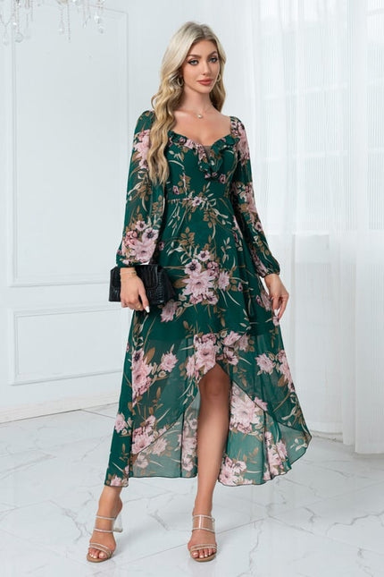 Robe Chic Florale Asymétrique - gallery 4