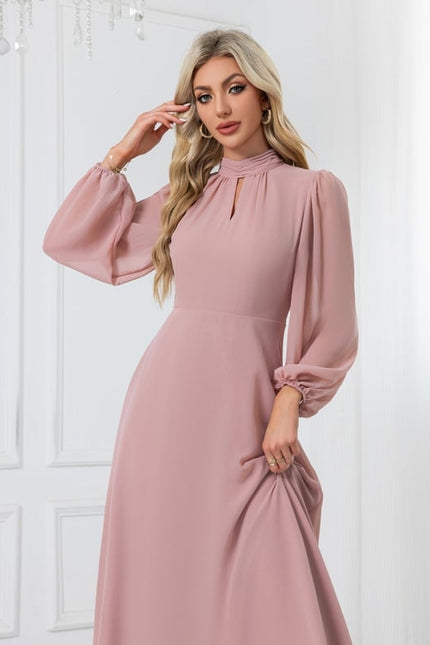 Robe Chic Midi Rose Fluide - gallery 3