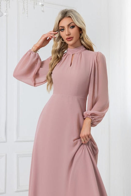 Robe Chic Midi Rose Fluide - gallery 3