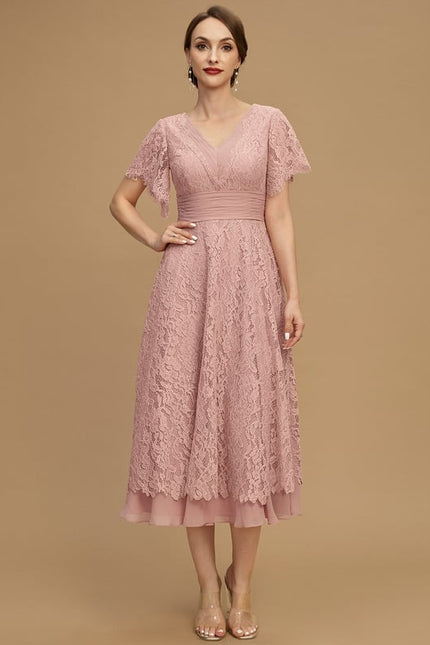 Robe Chic Dentelle Molletonnée - gallery 4
