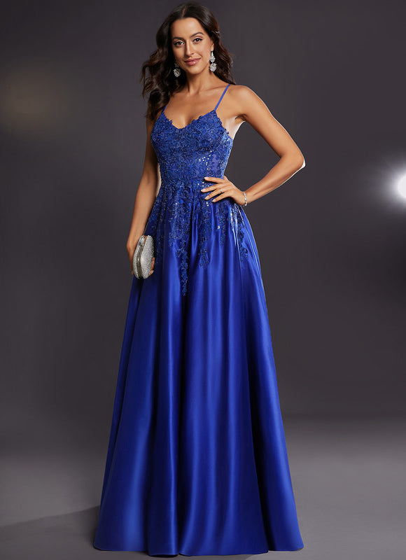 Robe Chic Éclat Azur Satiné - gallery 6