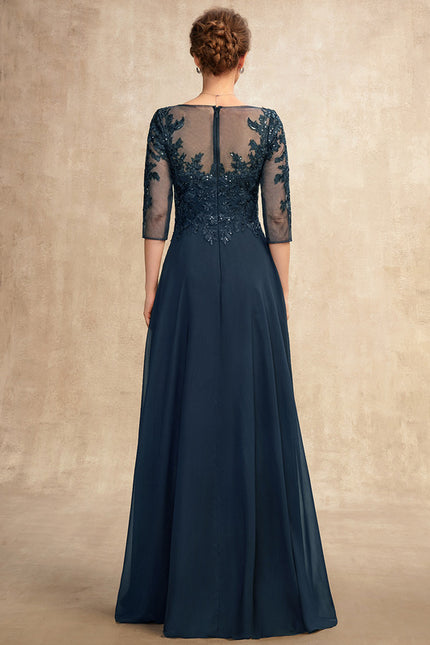Robe Chic Longue Bleu Cobalt - gallery 3
