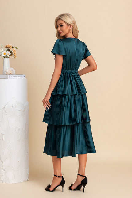Robe Chic Plissée Satinée - gallery 2